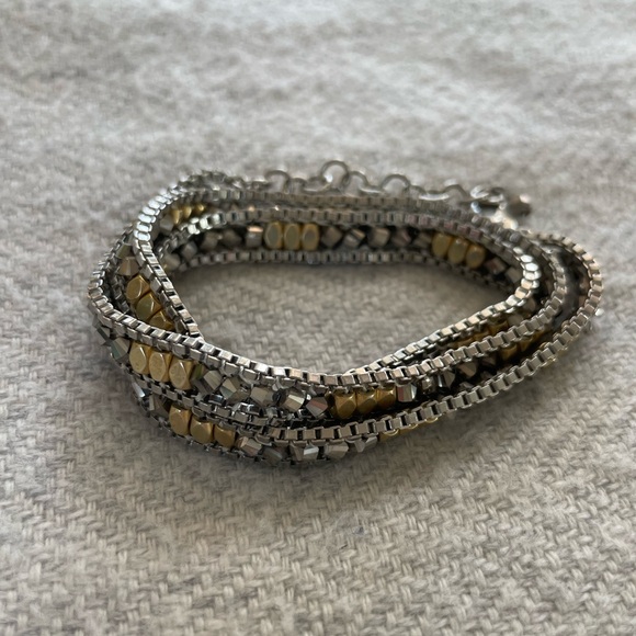 Stella & Dot Luna Wrap Bracelet- Mixed Metal - Picture 5 of 7